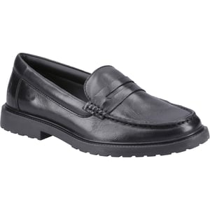Hush Puppies Verity Slip On Läder Dam Svarta Loafers