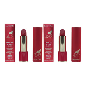 Lancome L'Absolu Rouge Lunar New Year Matte Lipstick 3.4g 178 Rouge Vintage x 2