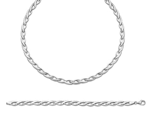 Orphelia Dames 925 Sterling Zilveren Set: Ketting + Armband - Zilver SET-042