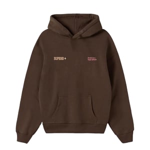 Don't call me baby Hoodie Brushed Oversize Brown SUPERB woman