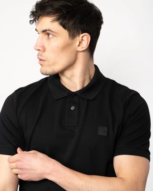 BOSS Orange Passenger Mens Stretch-Cotton Slim-Fit Polo Shirt with Logo Patch NOS