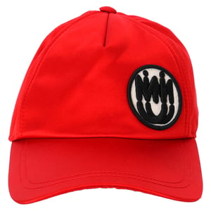 Miu Miu Logopatch Baseballkeps i Röd Canvas