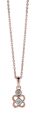 Orphelia Dames 925 Sterling Zilveren Ketting met Hanger - Roze ZH-6032/1