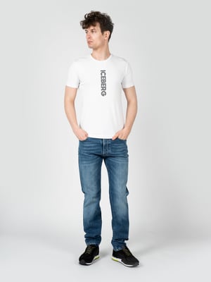 Iceberg T-Shirt C-Neck Herr Vit