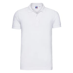Russell Heren Rekken Korte Mouw Poloshirt (Wit)