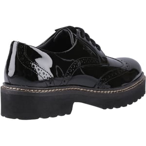 Pod Kortney Faux Leather Women's Black Patent Brogues Shoes