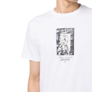 Off-White Paint Mirror Logo Slim Fit White T-Shirt