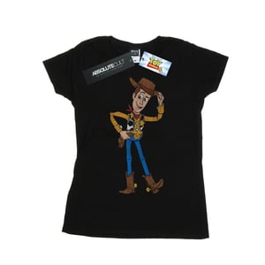 Disney Dames/Dames Toy Story 4 Sheriff Woody Pose Katoenen T-Shirt (Zwart)