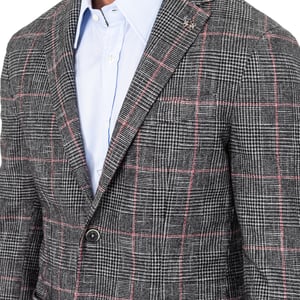 Rutig långärmad blazer med kavajkrage KMJA06 man