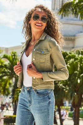 Sage Green Denim Jacket*