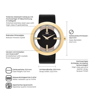 Rhodenwald & Söhne Female Stainless steel Watch 42mm