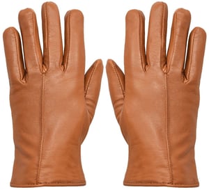 Dames Tan leren thermische handschoenen