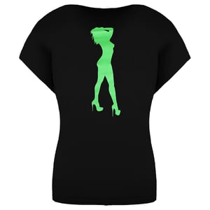 Supra x Heidi Klum Cochs Kortärmad V-Neck Svart Dam T-Shirt 191902 008