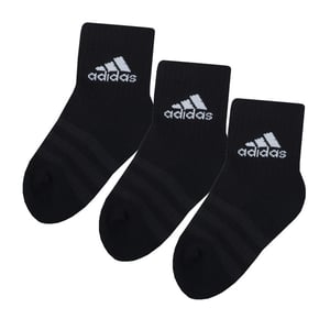 Men's adidas 3-Pack Cushioned Crew Socks in Black Grey