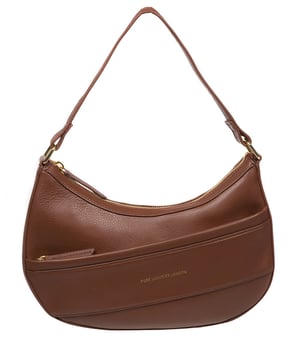 'Emma' Dark Tan Nappa Leather Grab Bag