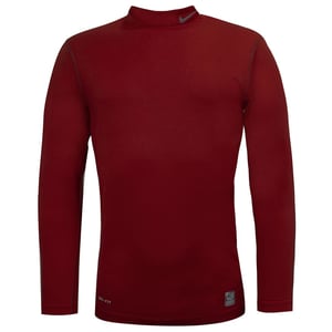 Nike Pro Combat Dri-Fit Lange Mouw Schildpad Rood Heren Compressie Top 269606 648
