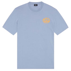 Diesel Oval DS Logo Stonewash Blå T-shirt