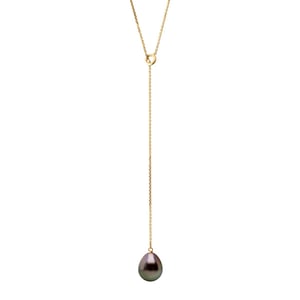 Halsketting LASSO - Echte Cultured Parel Peer 8-9 mm