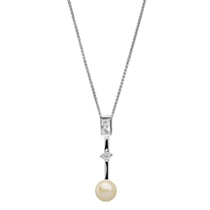 Orphelia 'Maxime' Women's 925 Sterling Silver Set: Chain-Pendant + Earrings - Silver SET-7514