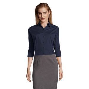 SOLS Dames/Dames Stretch 3/4 Mouwen Blouse (Donkerblauw)