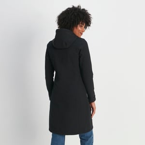 Marina Womens Extra Long Softshell Jacket Black