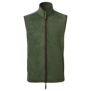 Premier Mens Artisan Fleece Gilet (Moss Green/Brown)