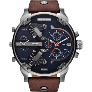 Diesel DZ7314 Mr Daddy Dual Time Chronograaf Navy Blauw Wijzerplaat Herenhorloge