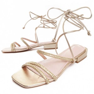 Montevida Platte Sandalen Sandsum In Goud