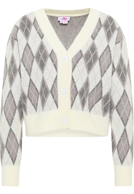 Mymo Vest Blonda Dames Wol Wit Veelkleurig