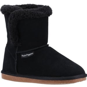 Hush Puppies Meisjes Ashlynn Suede Slippers (Zwart)