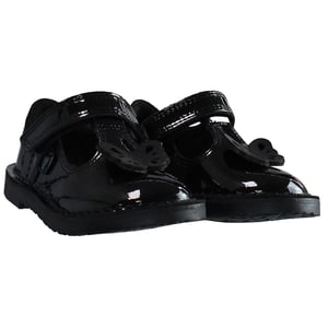 Kickers T-Bar Flutter Barn Svarta Skor