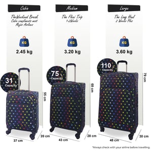 Lightweight Print 8 Wheel Luggage Resor Mjuka resväskor