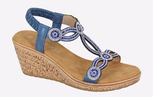 Cipriata Ora Jewelled Wedge Sandal Womens