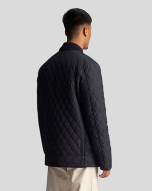 Lyle & Scott quiltad jacka för män i marinblått