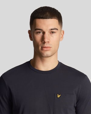 Lyle Scott Pocket On Chest Dark Navy T Shirt