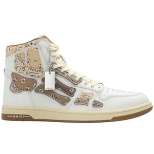 Amiri Bandana Skel Top hoge witte sneakers