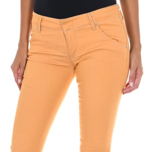 Lange broek van stretchstof 70DBF0585-G194 vrouw
