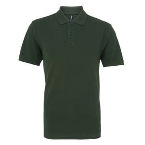 Asquith & Fox Mens Plain Short Sleeve Polo Shirt (Bottle)