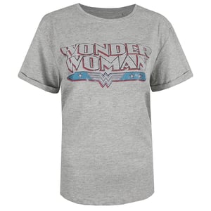 DC Comics Wonder Woman Retro Womens Grey T-Shirt