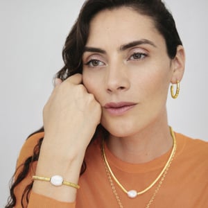 Luxenter Gouden Hematiet Armband afgewerkt in 18K geelgoud - Siever