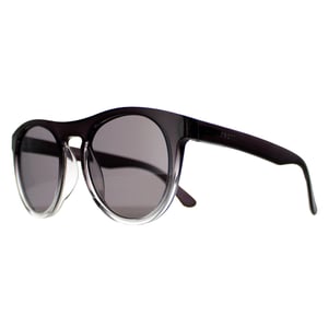 Serengeti Round Mens Shiny Black to Clear Saturn Polarized Smoke Kingman