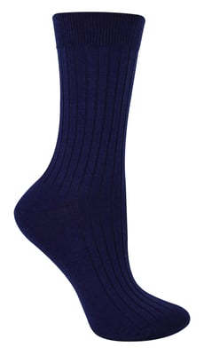 Womens Merino Wool Socks | Steven | Thick Outdoor Boot Socks for Ladies - Navy Blue