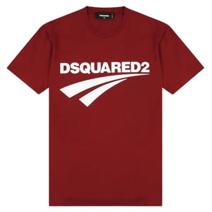 Dsquared2 Cigarette Fit merklogo bordeaux T-shirt