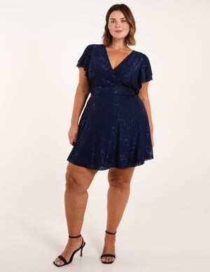 Curve Mesh Wrap Dress