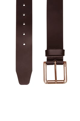 Boss Black Joris -sz40 Leather Belt Dark Brown