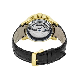 Heritor Automatic Hannibal Semi-Skeleton Leather-Band Watch