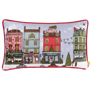 furn. Christmas Spirit Velvet Piped Cushion Cover