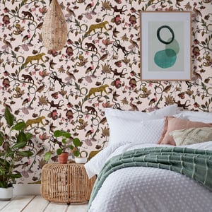 Exotic Wildlings Tropical Printed Wallpaper