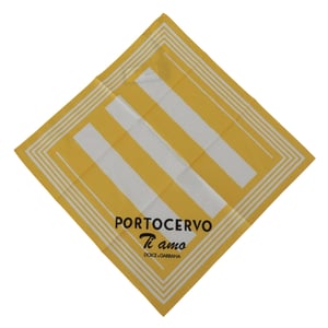 Dolce & Gabbana Yellow Portocervo Cotton Shawl Wrap Women's Scarf