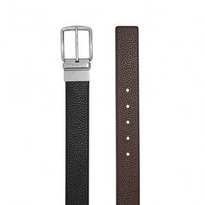 Wide Harness CTS Reversible Belt in Pebbled Leather